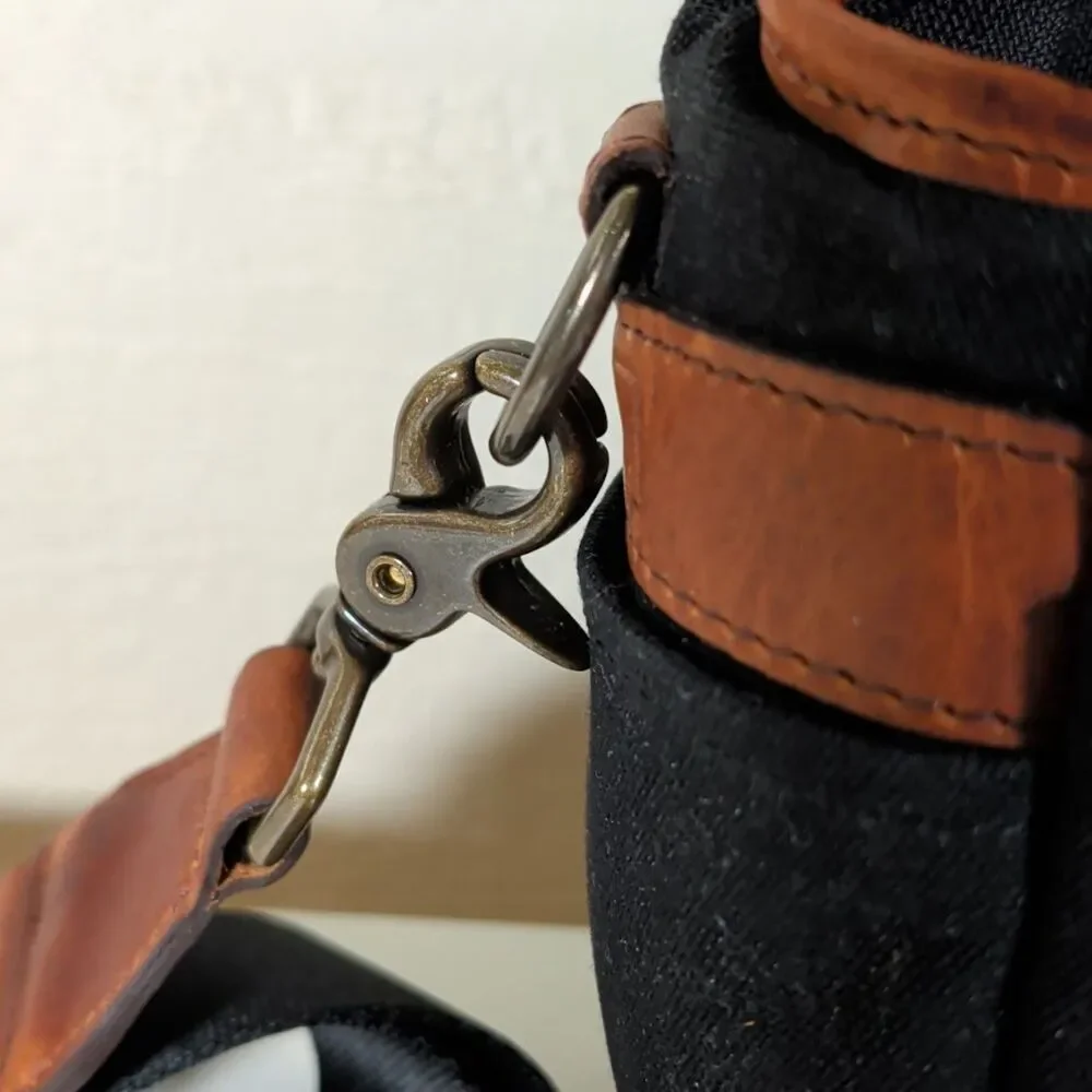 ONA The Bowery Camera Bag - Black Waxed Canvas with Leather Trim